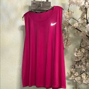 Nike Pink Sleeveless Muscle Tee Relaxed Fit
